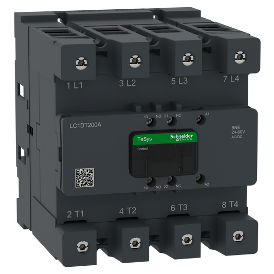Schneider Electric-LC1DT200ABNE-TeSys Deca Advanced - CTR Deca 200A 4P 24-60V ACDC EvLk