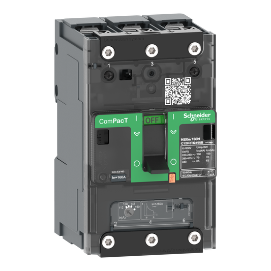 Schneider Electric-C11H3TM063B-ComPacT NSXmH - disjoncteur - TM-D 63A - 3P3D - 70kA - borne à cosses