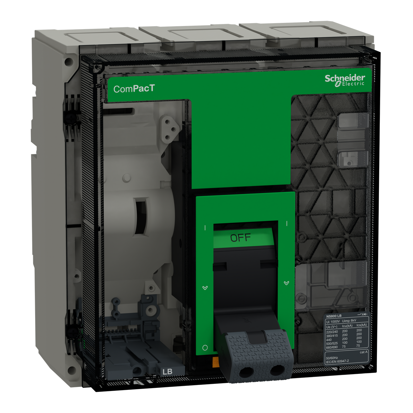 Schneider Electric-C080B3FM-ComPacT NS800LB - bloc coupure ss déclencheur - 800A - 3P - 200kA - fixe manuel