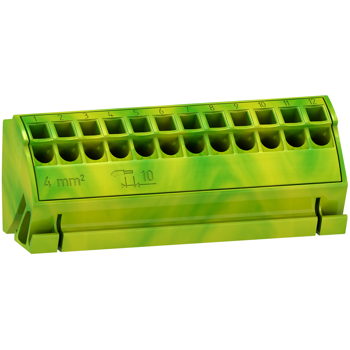 Schneider Electric-LVS04214-Linergy TB - Bloc de terre à connection rapide - 12 x 4 mm² - lot de 4