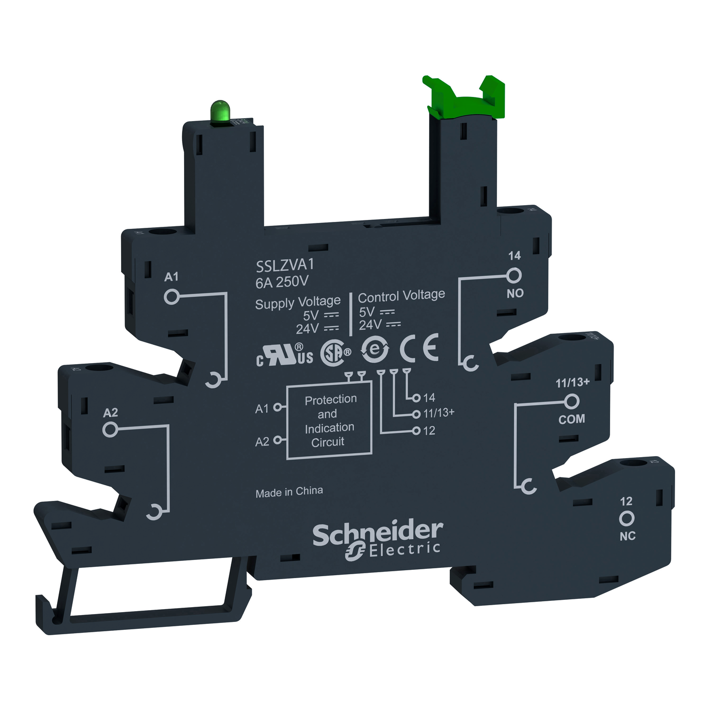 Schneider Electric-SSLZVA1-Harmony Control - embase SSL - 6A - 5 à 24V CC - bornier à vis - lot de 10