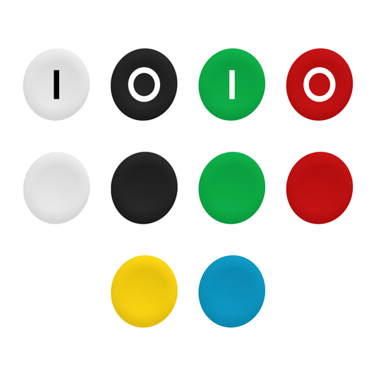 Schneider Electric-ZBA79-Harmony Jeu de 10 capsules de couleur et marquage différents