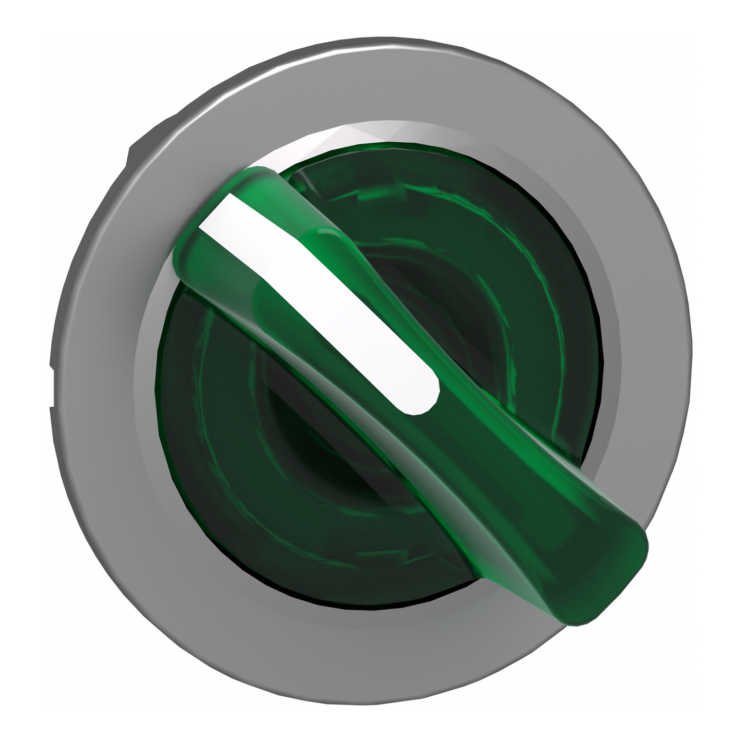 Schneider Electric-ZB4FK1233-Harmony XB4 - tête bouton à manette lumineux - flush - 2 pos fix - vert