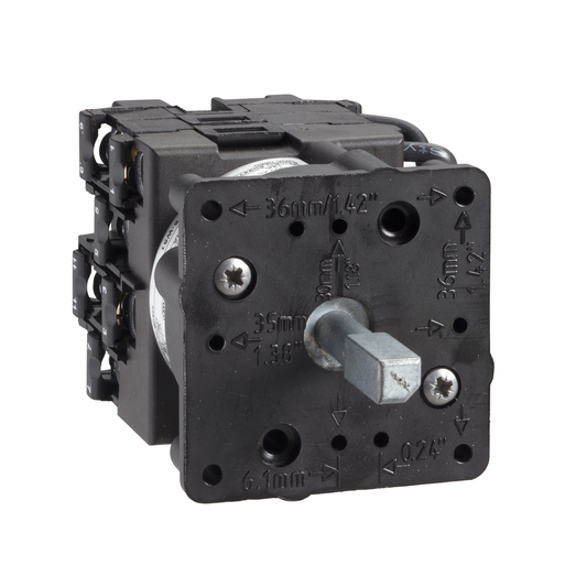 Schneider Electric-K1D009BL-Harmony K - corps pour sél. de codage BCD - 1 pôle - 30° - 12A - fix. par vis