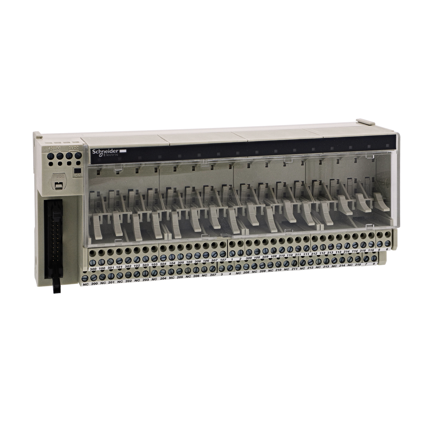 Schneider Electric-ABE7P16T230-Telefast ABE7 - embase pour relais embrochable - 16 voies - relais 10mm