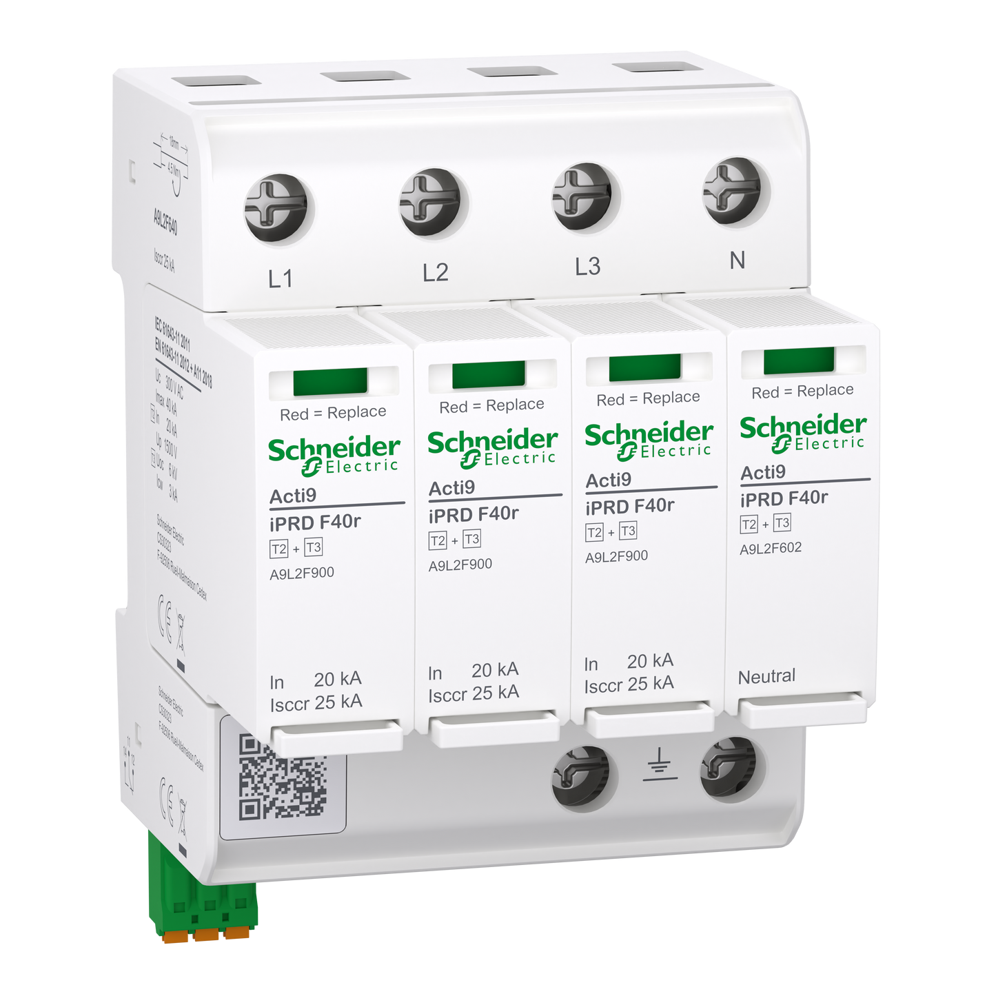 Schneider Electric-A9L2F640-ACTI9 iPRD F40r Parafoudre 3PN