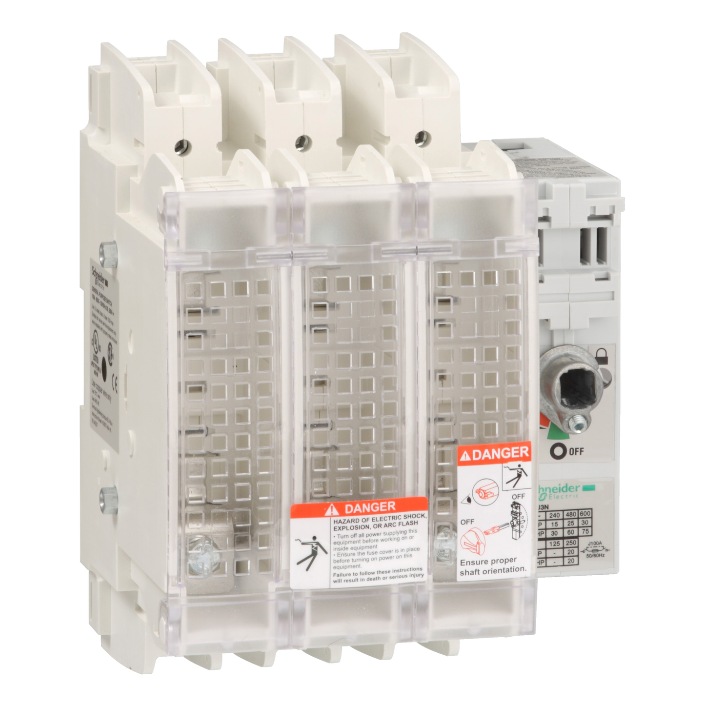 Schneider Electric-GS2JU3N-TeSys GS - Sectionneur a fusibles 60 0v 100a 3p
