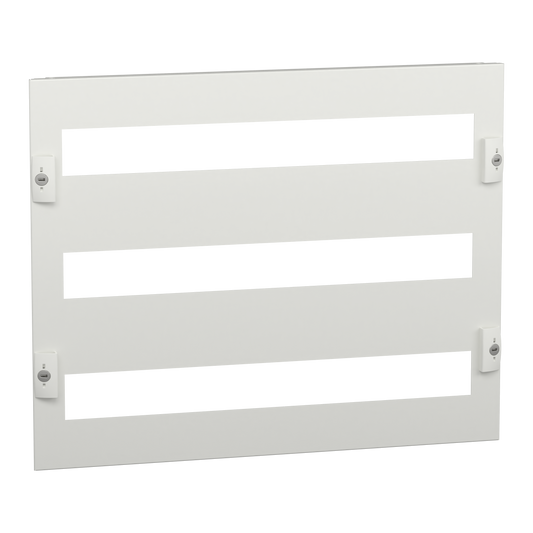 Schneider Electric-LVS03223-PrismaSeT G - Plastron modul. découpé-8M-3 rangées axe 150-L600-RAL9003