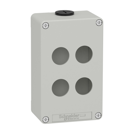 Schneider Electric-XAPD2204-Boite métal vide grise - M20 x2 - 4 trous 22 mm - 80x130x51,5 mm - UL cULus