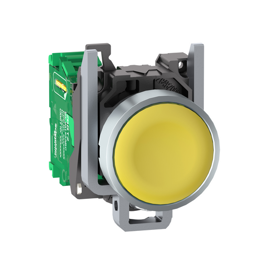 Schneider Electric-ZB4RTA5-Harmony émetteur sans pile & sans fil - tête métal - Ø22 mm - capsule jaune