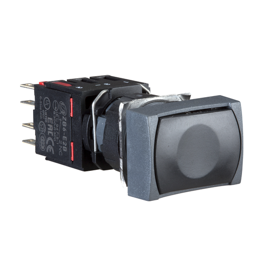 Schneider Electric-XB6DA22B-Harmony XB6 - bouton-poussoir - Ø16mm - à impulsion affleurant - 1O - noir