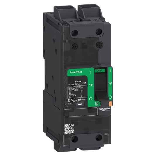 Schneider Electric-BDL26020LU-PowerPact B - disjoncteur BD - 18kA 600Y/347V - TM20D - 2P - Everlink