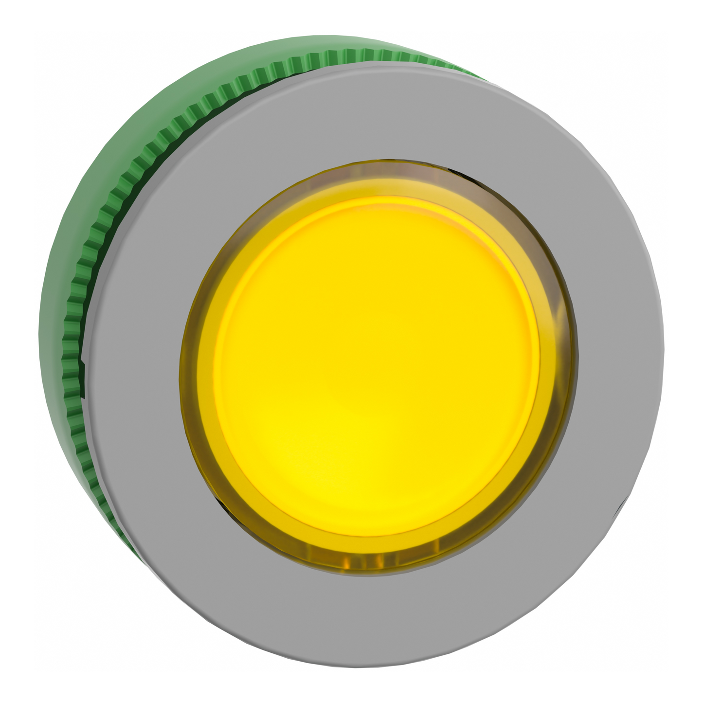 Schneider Electric-ZB5FW383C0-Harmony XB5 - tête de bouton poussoir lumineux - Ø22 - col flush grise - jaune