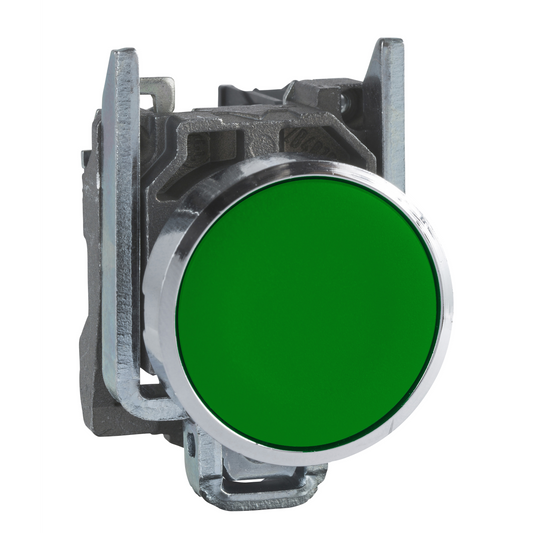 Schneider Electric-XB4BA31-Harmony XB4 - bouton poussoir à impulsion - Ø22 - vert - 1F - vis étrier