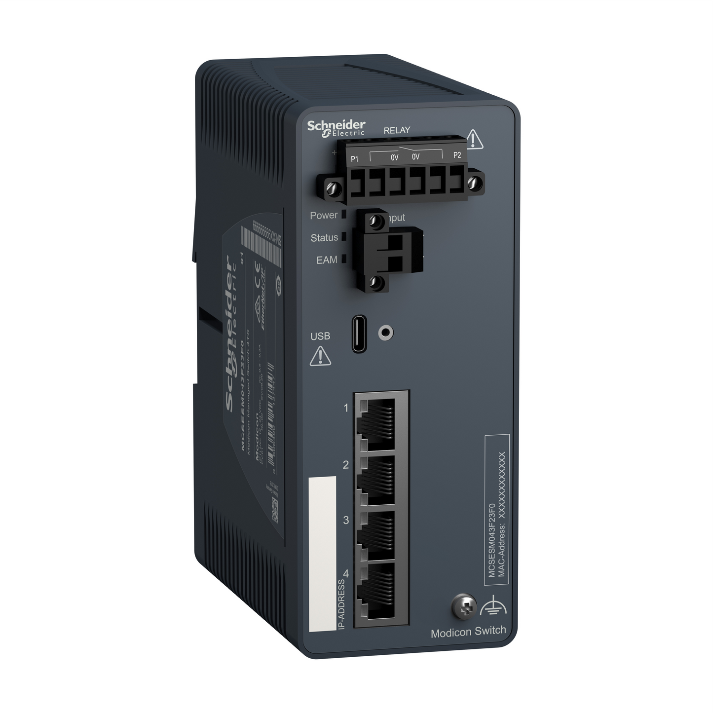 Schneider Electric-MCSESM043F23F0-Modicon Switch administré - 4 ports cuivre