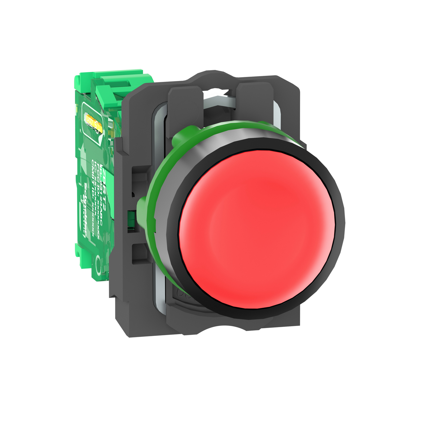 Schneider Electric-ZB5RTA4-Harmony émetteur sans pile & sans fil avec tête plastique Ø22 mm capsule rouge
