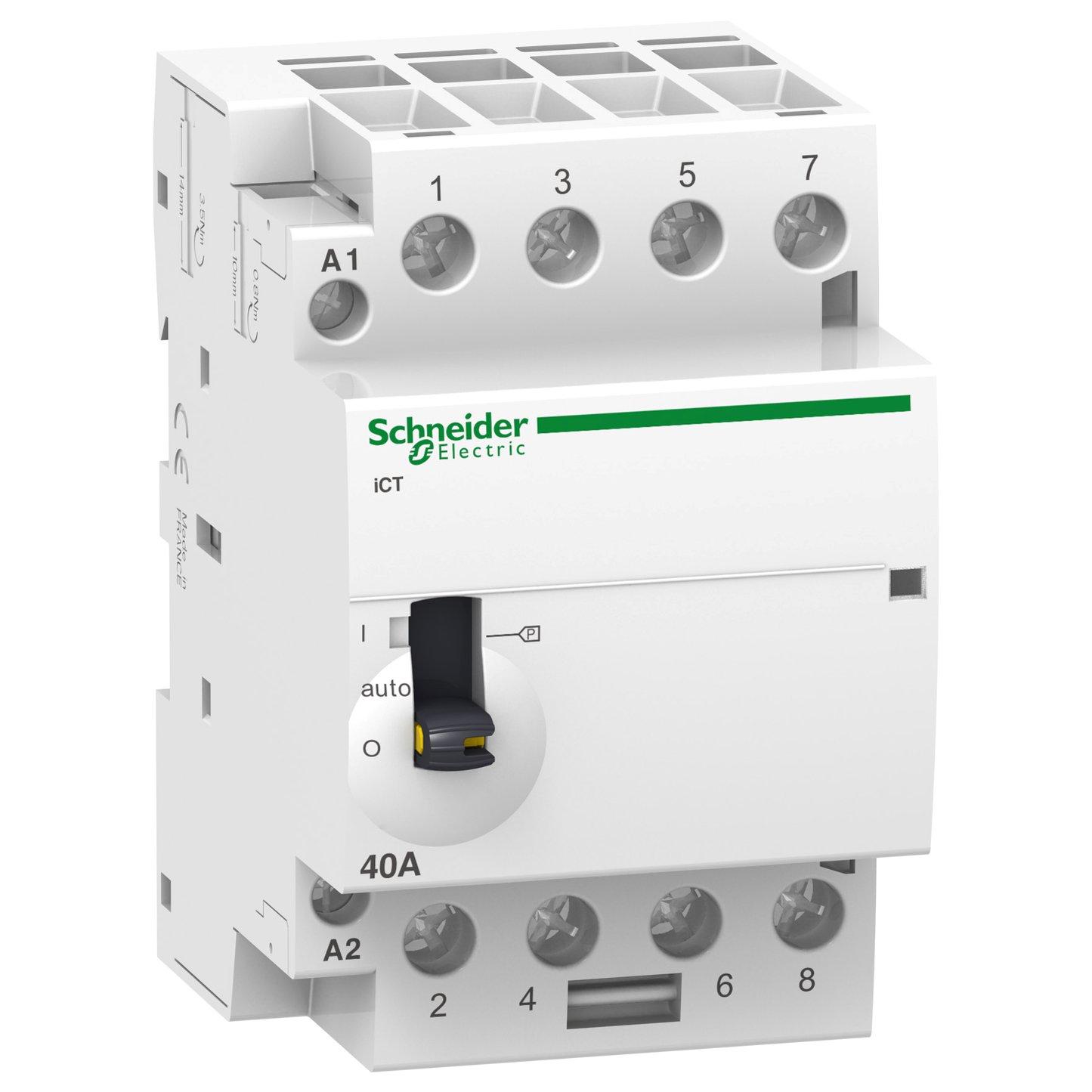Schneider Electric-A9C21144-Acti9 iCT - Contacteur à commande manuelle - 4P - 40A - 4NO - 24Vca - 50Hz