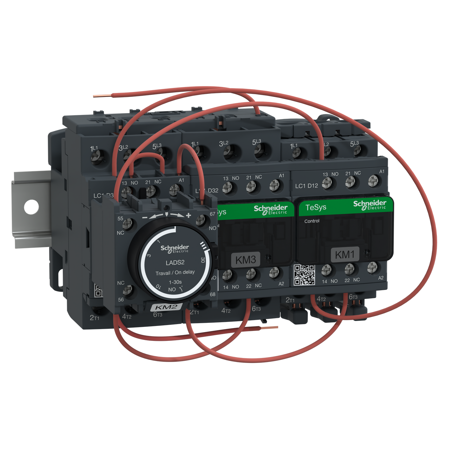 Schneider Electric-LC3D320AG7-TeSys LC3D - démarreur étoile triangle sur profilé - bobine 120Vca