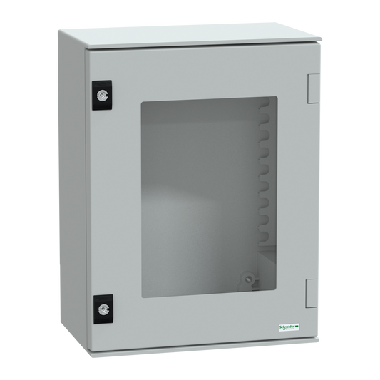 Schneider Electric-NSYPLM43TG-Thalassa - Coffret polyester 430x330x200 - Porte vitrée - IP66 Ral 7035