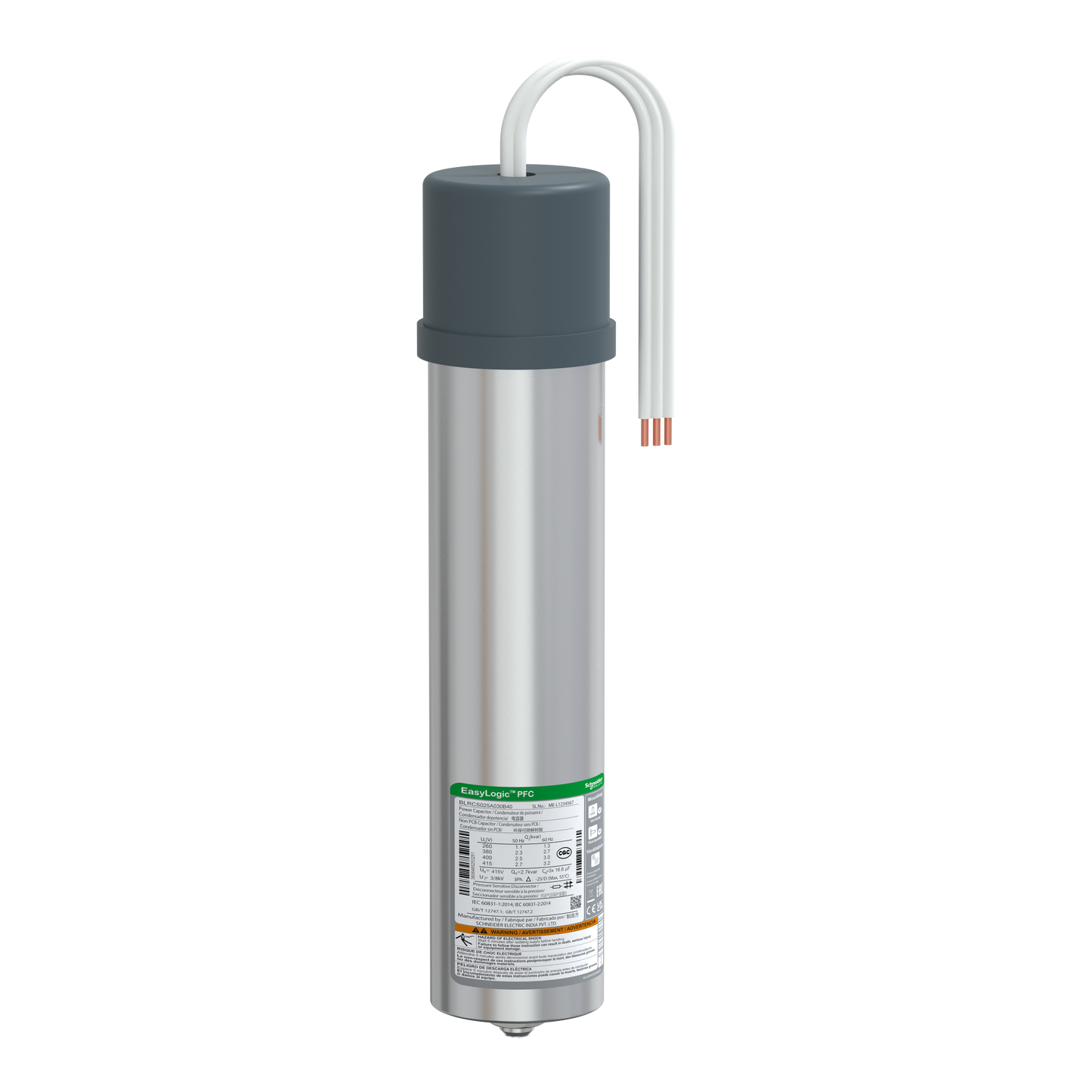 Schneider Electric-BLRCS025A030B40-CONDENSATEUR CAN SDY 2.5/3KVAR 400V