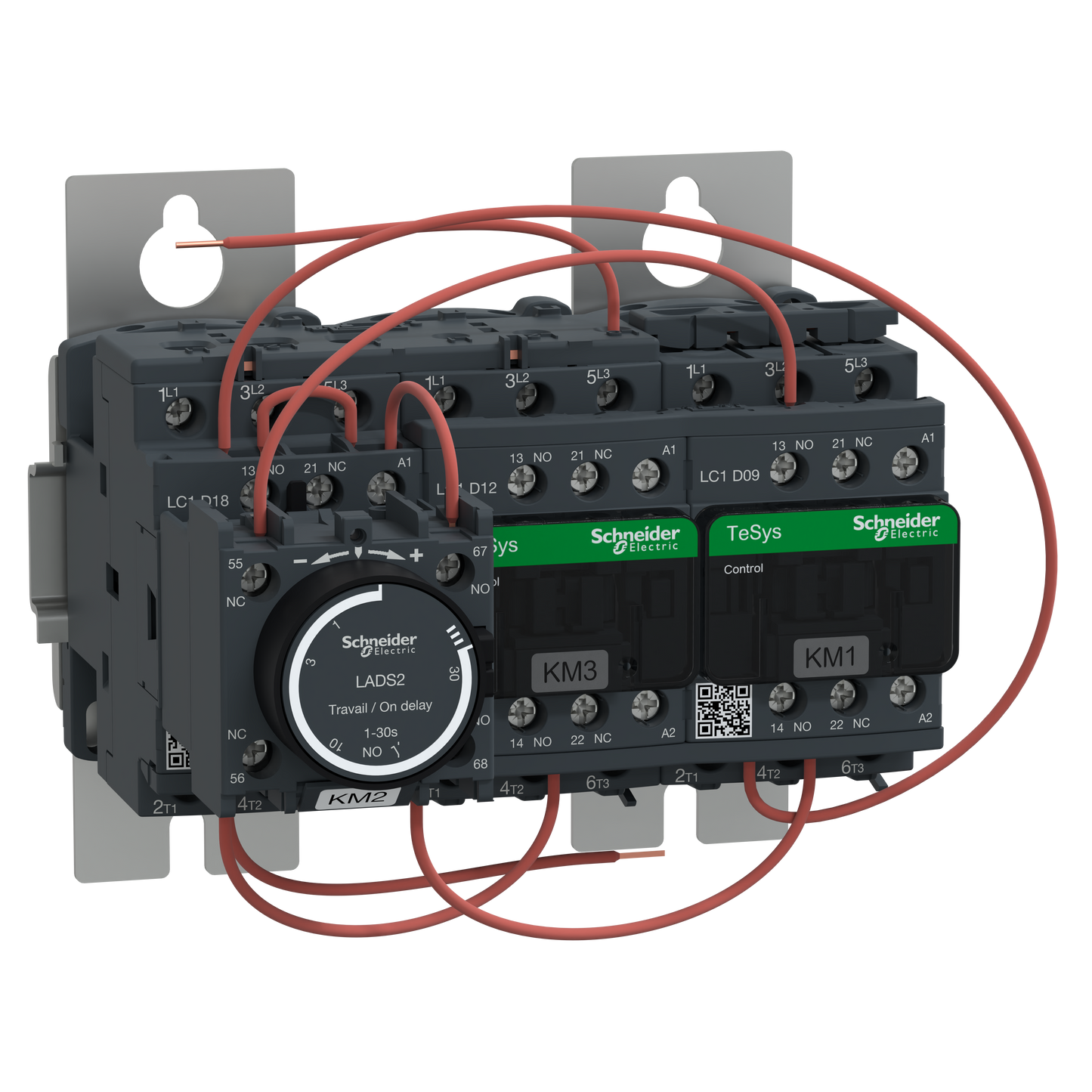 Schneider Electric-LC3D12AP7-TeSys LC3D - démarreur étoile triangle sur platine - bobine 230Vca