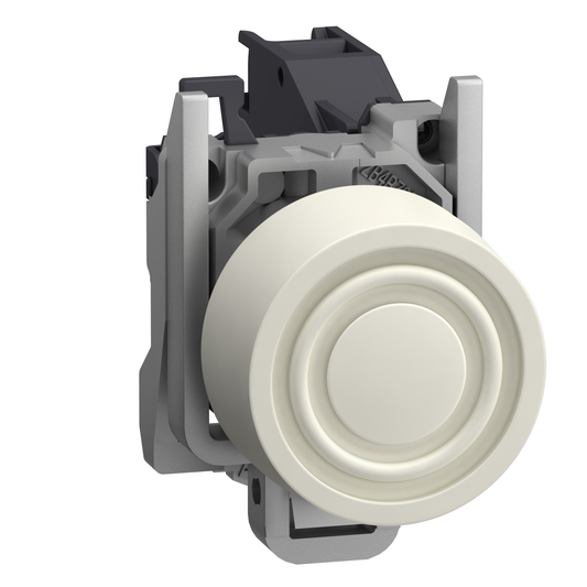 Schneider Electric-XB4BPS11GEX-Harmony XB4 - bouton poussoir impuls Atx gaz - Ø22 - capuchon - blanc - 1F - vis