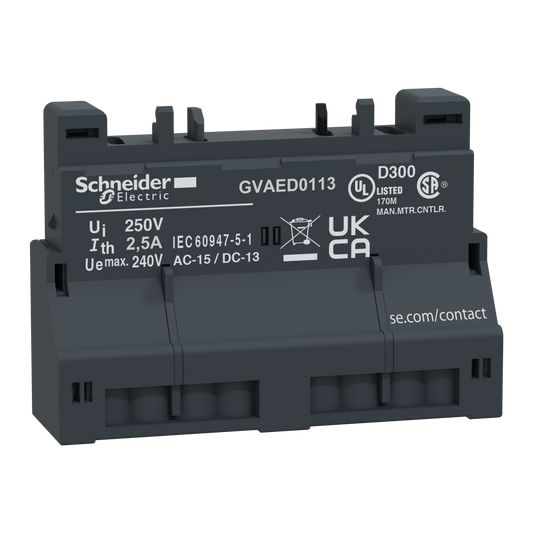 Schneider Electric-GVAED0113-TeSys GV - Block additif frontal 1 nc 1 no defaut version borne ressort