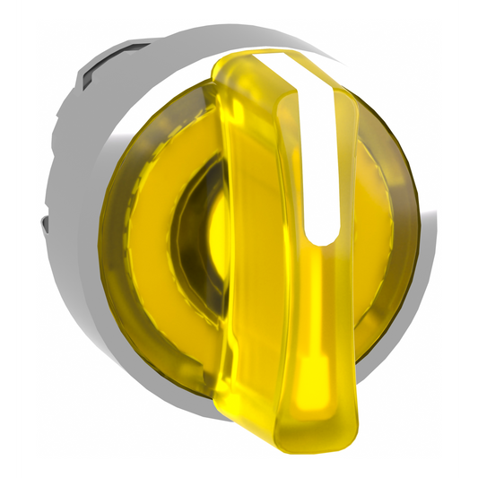 Schneider Electric-ZB4BK1383-Harmony XB4 - tête bouton à manette lumineux - Ø22 - 3 pos fix - jaune