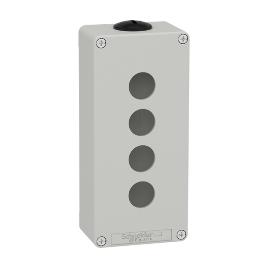 Schneider Electric-XAPD3204-Boite métal vide grise - M25 x2 - 4 trous 22 mm - 80x175x51,5 mm