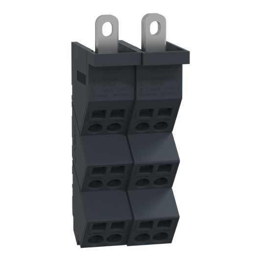 Schneider Electric-LVS04038-Linergy DP - Répartiteur NSXm 3P - 160A Icc 70kA - connect 3x(4x10mm² + 2x16mm²)