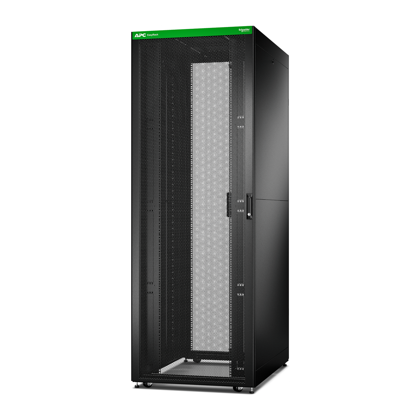 APC-ER8822-Baie EasyRack 800mm/48U/1200mm avec toit, panneau latéral, roulettes, noir