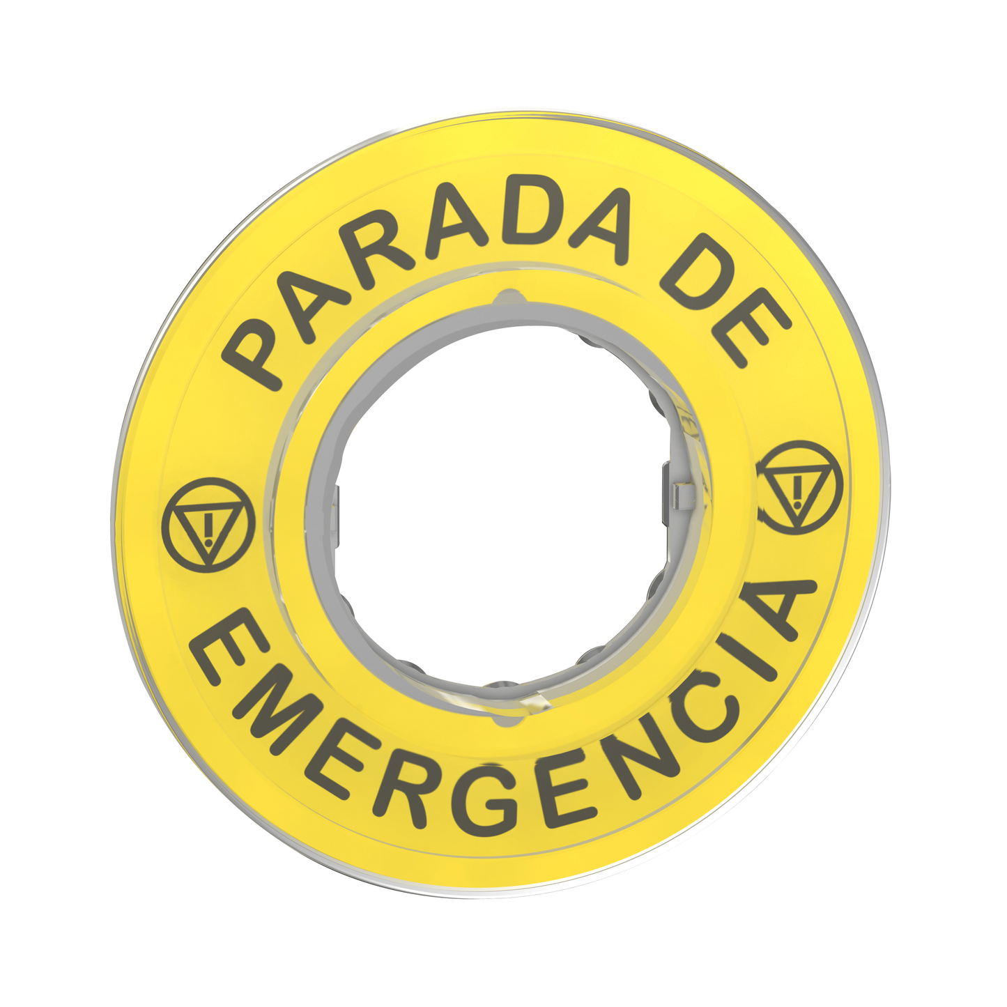 Schneider Electric-ZBY9420-Harmony - étiquette circulaire jaune 3D - Ø60 - Parada de Emergencia