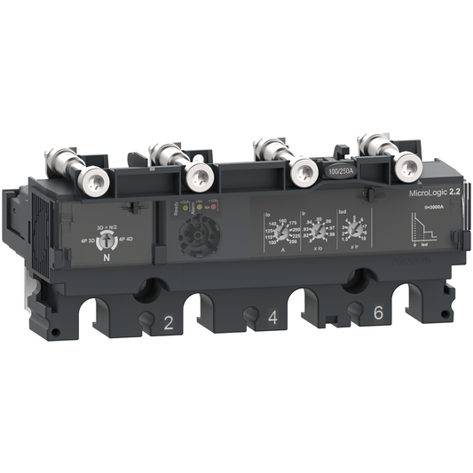 Schneider Electric-C2542D250-ComPacT NSX - Déclencheur MicroLogic 2.2 250A - 4P4D pour NSX250