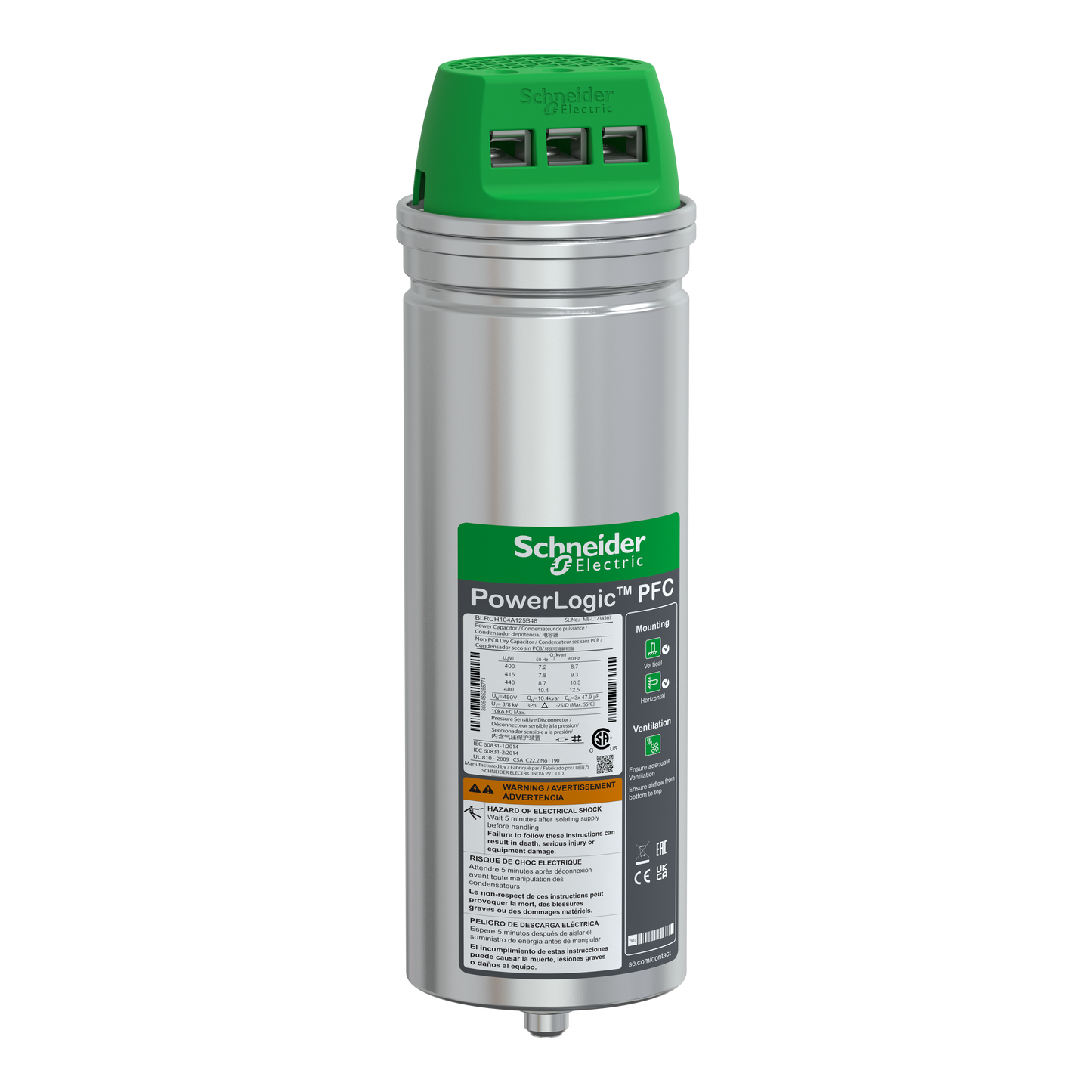 Schneider Electric-BLRCH104A125B48-VarPlusCAN condensateur HDY 10.4kvar 480V