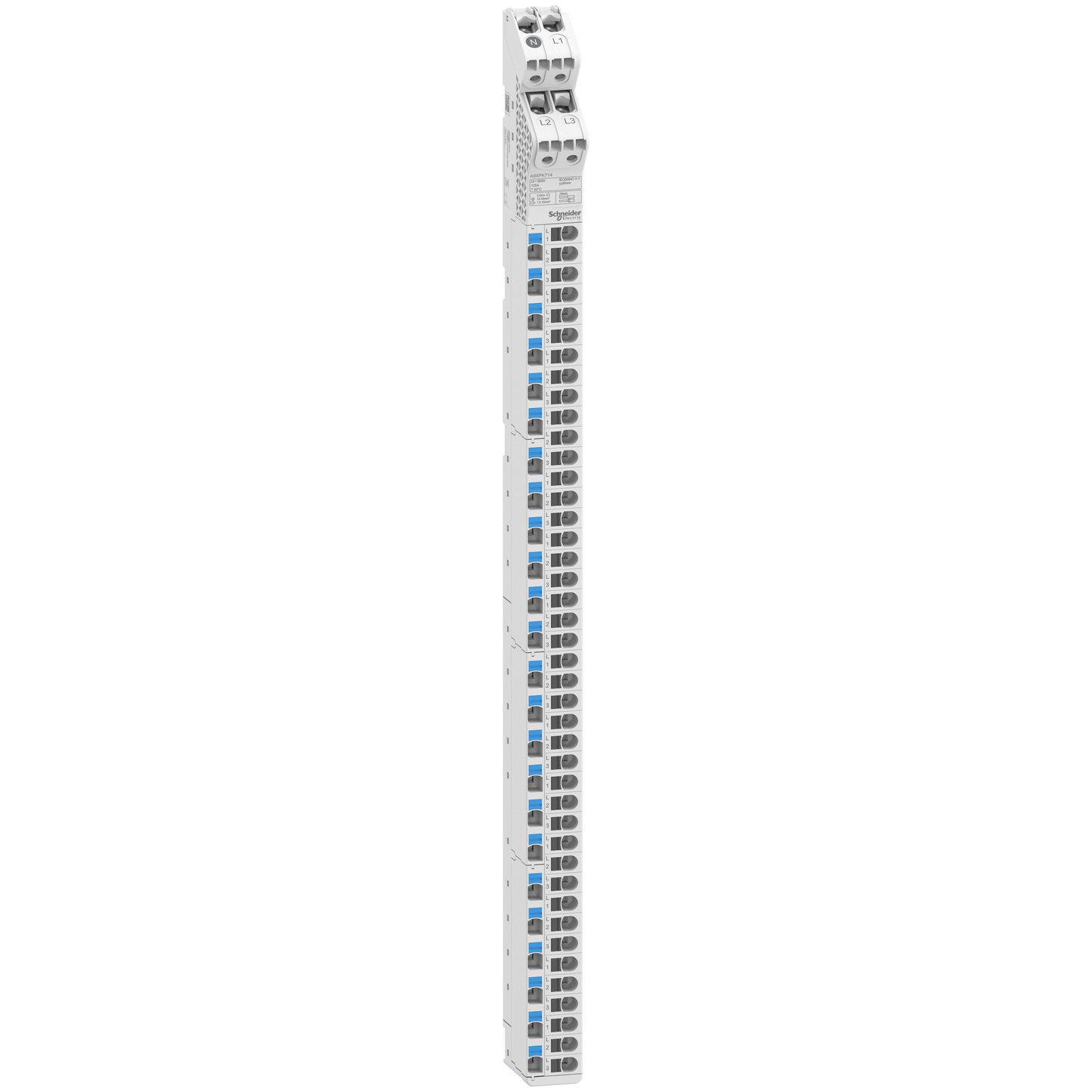 Schneider Electric-A9XPK714-Acti9 Vdis - répartiteur vertical - 125A 250/440V 66 points de connexion