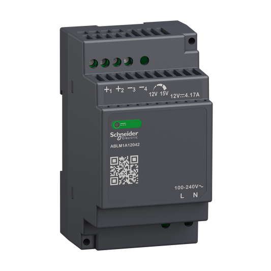 Schneider Electric-ABLM1A12042-Modicon ABL - alimentation à découpage - 5A - 100 à 240Vca mono/biphasé - 12Vcc