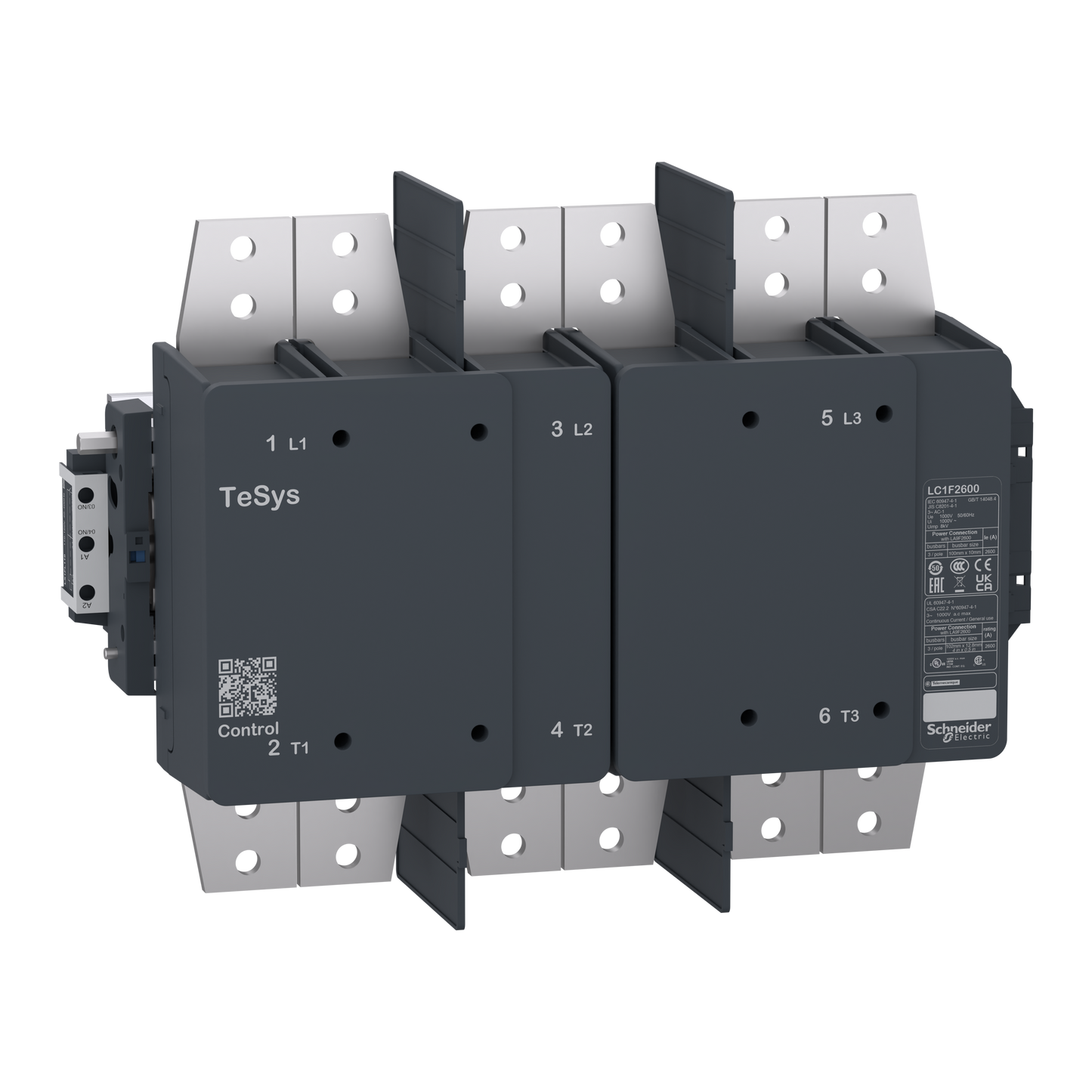 Schneider Electric-LC1F2600P7-TeSys LC1F - contacteur - 3P - AC-1 1000V - 2600A - bobine 230Vca