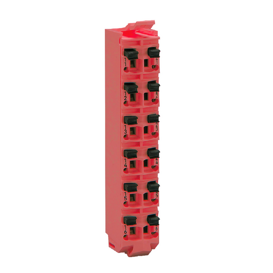 Schneider Electric-TM5ACTB5FFS-Term. Block FS16 pin, 24V dc Red