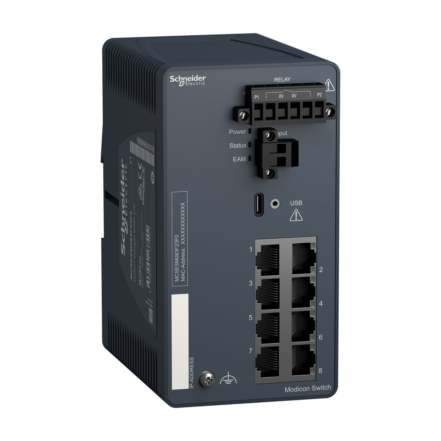 Schneider Electric-MCSESM083F23F0-Modicon Switch administré - 8 ports cuivre