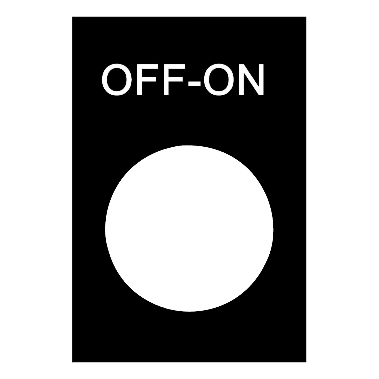 Schneider Electric-ZB2BY2367-Harmony - étiquette - 30x40mm - noir - OFF-ON