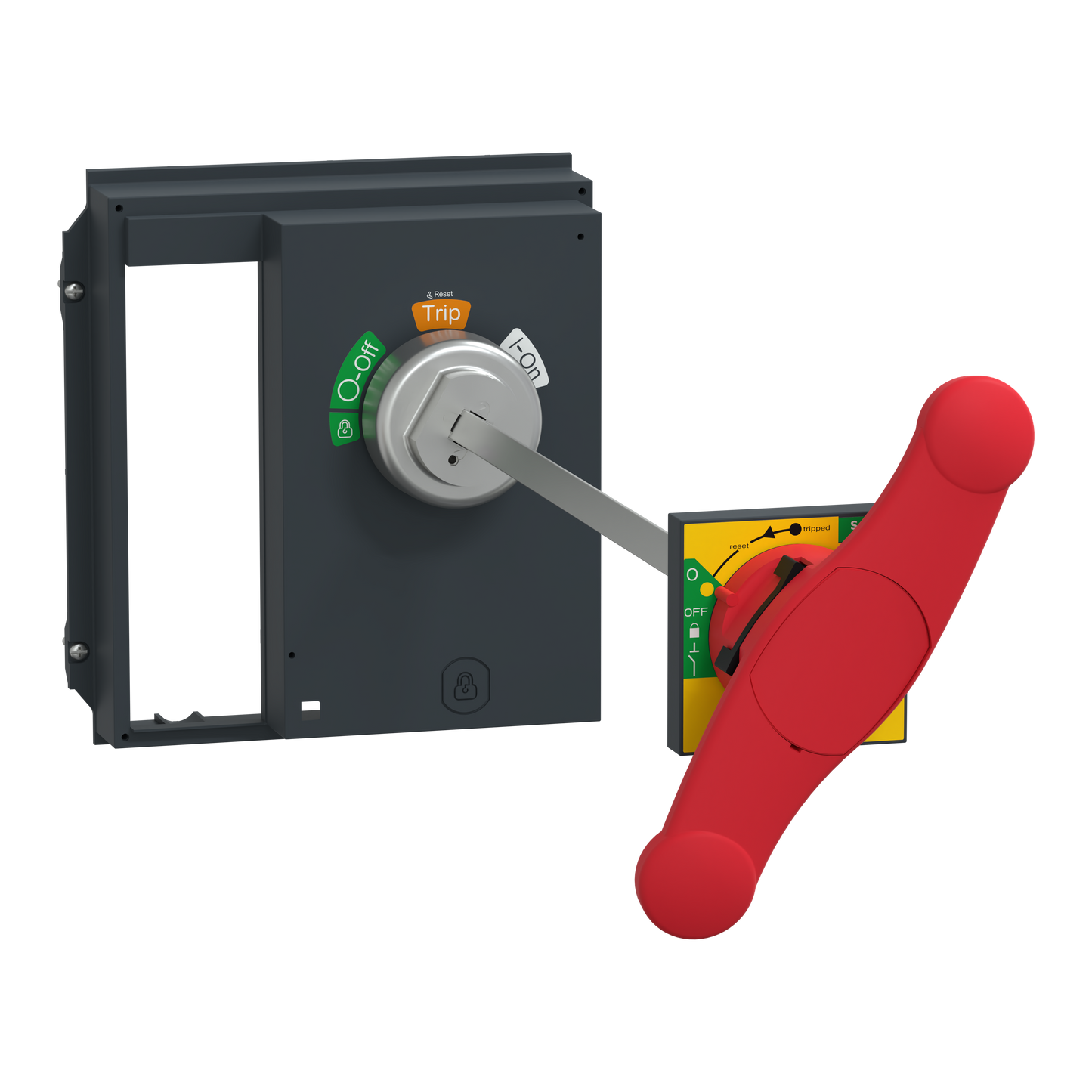 Schneider Electric-33879-ComPact NS - commande rotative prolongée pour NS630-1600A - poignée rouge jaune