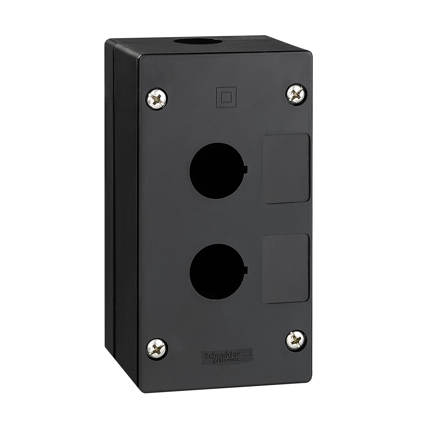 Schneider Electric-XALG020-Harmony - boite à boutons vide XALG - XB5 Ø 22mm - 2 trous - plastique - noir