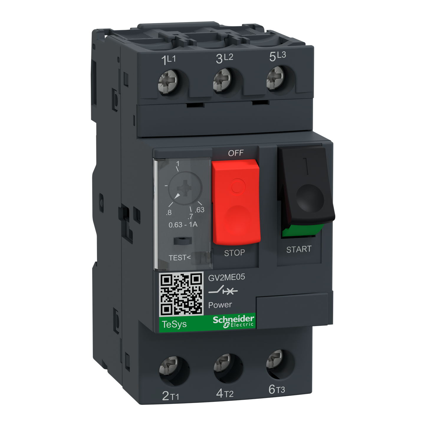 Schneider Electric-GV2ME05-TeSys GV2ME - disj. moteur -0,63..1A - 3P 3d - déclencheur magnéto-thermique