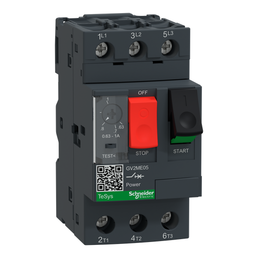Schneider Electric-GV2ME05-TeSys GV2ME - disj. moteur -0,63..1A - 3P 3d - déclencheur magnéto-thermique