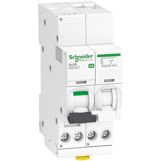 Schneider Electric-A9DP6620-Acti9 iDD40T XA - Disj. dif. auto - 1P+N 20A - Crb C - 4500A/6kA - 300mA Type AC