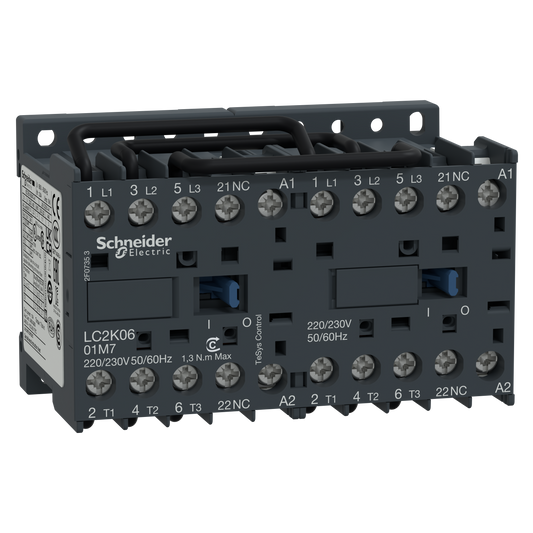 Schneider Electric-LC2K1201G7-TeSys LC2K - contacteur inverseur - 3P - AC-3 440V - 12A - bobine 120Vca
