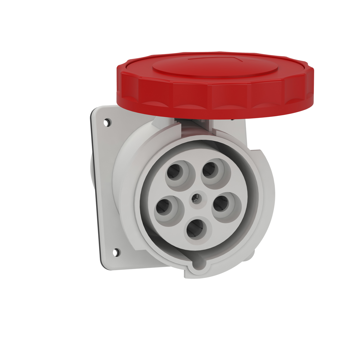 Schneider Electric-81295-Mureva - socle de prise industrielle - CEE 125A 5P 380V 6U - inclinée - IP67