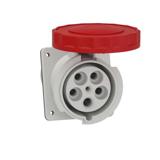 Schneider Electric-81295-Mureva - socle de prise industrielle - CEE 125A 5P 380V 6U - inclinée - IP67