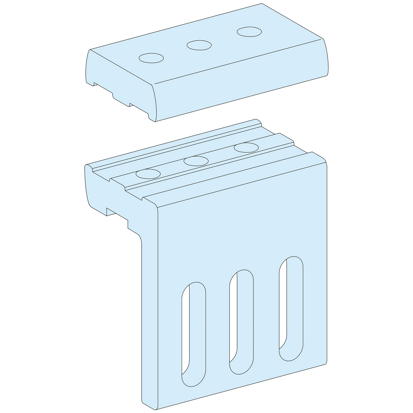 Schneider Electric-LVS04637-PrismaSeT P - Liaison JdB.V / JdB.H 3200A - épaisseur 10 mm