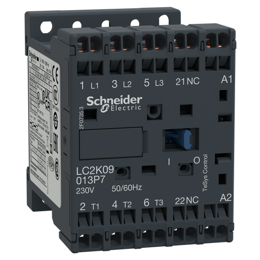 Schneider Electric-LC1K06103P72-TeSys LC1K - contacteur - 3P - AC-3 440V - 6A - bobine 230Vca